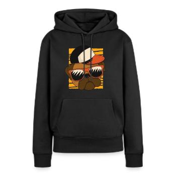 Coole Swag Bulldogge - Frauen Premium Bio Hoodie - Schwarz - Vorne - Julia (174cm)