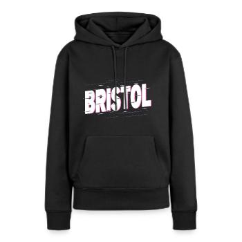Bristol Angleterre UK City Writing Home Amour - Sweat à capuche Premium bio Femme - noir - Devant - Julia (174cm)