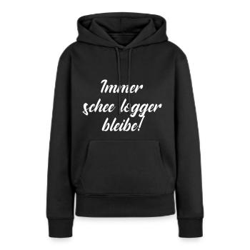 Francfort Hesse Hesse reste logger - Sweat à capuche Premium bio Femme - noir - Devant - Julia (174cm)