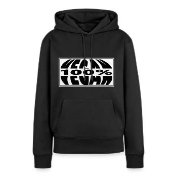 Vegan Veganer Veganerin Küche Kochen Gesund - Frauen Premium Bio Hoodie - Schwarz - Vorne - Julia (174cm)
