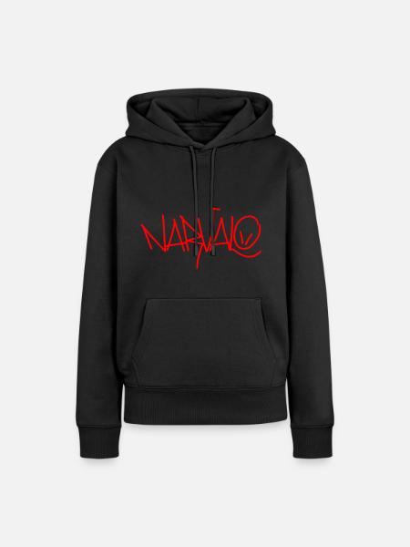 Narvalo rot - Frauen Premium Bio Hoodie - Schwarz