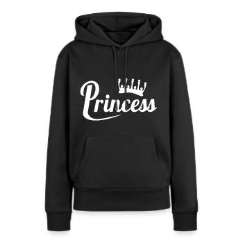 Ich bin die Prinzessin - originelle Geschenkidee - Frauen Premium Bio Hoodie - Schwarz - Vorne - Julia (174cm)