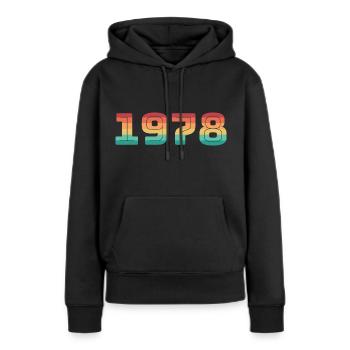 Born 1978 Year of birth Vintage Date of birth - Women’s Premium Organic Hoodie - black - Front - Julia (174cm)