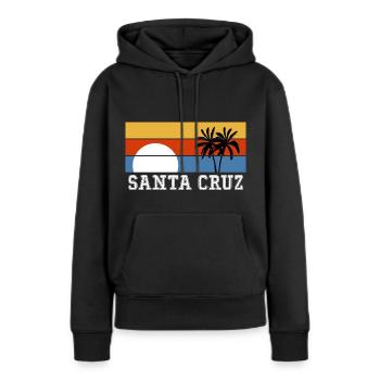 Santa Cruz - Sweat à capuche Premium bio Femme - noir - Devant - Julia (174cm)