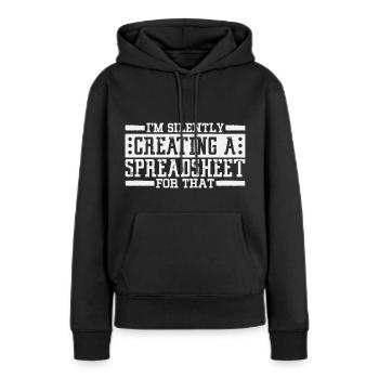 Statistiques et statistiques Et mathématiques - Sweat à capuche Premium bio Femme - noir - Devant - Julia (174cm)