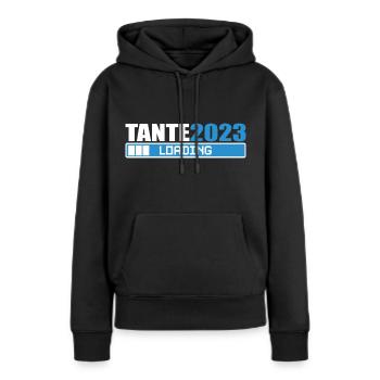 Tante 2023 loading Schwangerschaft Geschenk lovely - Frauen Premium Bio Hoodie - Schwarz - Vorne - Julia (174cm)