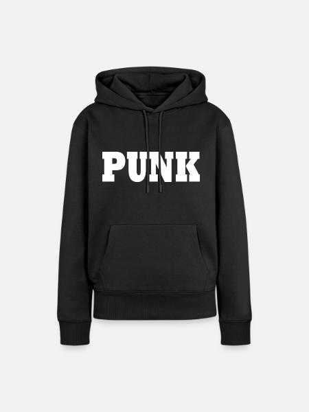 Punk - Frauen Premium Bio Hoodie - Schwarz