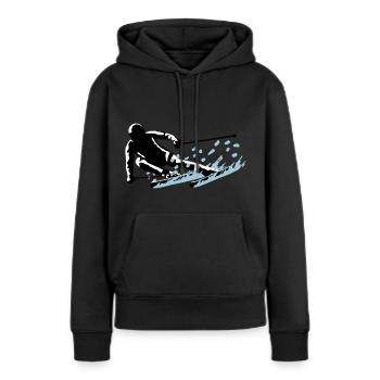 Ski, skiing - Women’s Premium Organic Hoodie - black - Front - Julia (174cm)
