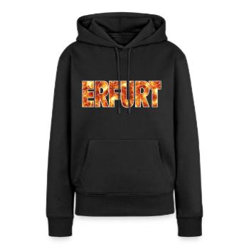 Erfurt - Sweat à capuche Premium bio Femme - noir - Devant - Julia (174cm)