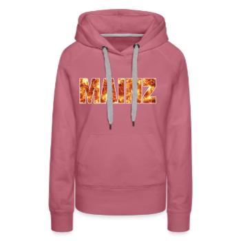 Mainz - Women’s Premium Organic Hoodie - mauve - Front - Isabella (175cm)