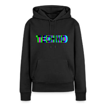 TECHNO DJ Raver EDM Rave Party Geschenk - Frauen Premium Bio Hoodie - Schwarz - Vorne - Julia (174cm)
