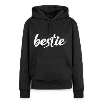 Meilleurs meilleurs cœurs - Sweat à capuche Premium bio Femme - noir - Devant - Julia (174cm)