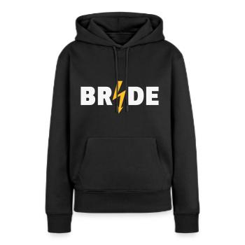 Bride Flash (Mariée / Enterrement de vie de garçon / Enterrement de vie de garçon / NEG) - Sweat à capuche Premium bio Femme - noir - Devant - Julia (174cm)