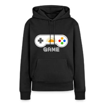 Gaming Console Game - Sweat à capuche Premium bio Femme - noir - Devant - Julia (174cm)