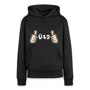 Ü40 Geburtstag 40 Jahre Jubiläum - Frauen Premium Bio Hoodie - Schwarz - Vorne - Julia (174cm)