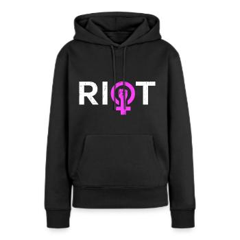 Riot Venus Frauen Power - Frauen Premium Bio Hoodie - Schwarz - Vorne - Julia (174cm)