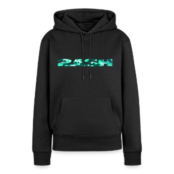 2ash camouflage - Sweat à capuche Premium bio Femme - noir - Devant - Julia (174cm)