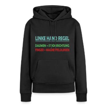Spannung und Widerstand Elektrizität - Physiker - Frauen Premium Bio Hoodie - Schwarz - Vorne - Julia (174cm)