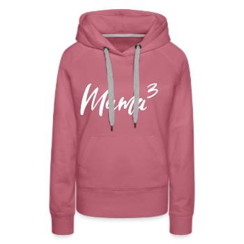 Mama Hoch Drei - Frauen Premium Bio Hoodie - Malve - Vorne - Isabella (175cm)