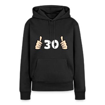 30th birthday 30 years anniversary - Women’s Premium Organic Hoodie - black - Front - Julia (174cm)