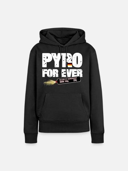 Pyro For Ever - Frauen Premium Bio Hoodie - Schwarz