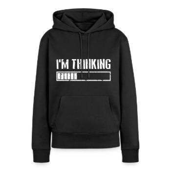 I'M THINKING Loading Gaming Computer Humor - Frauen Premium Bio Hoodie - Schwarz - Vorne - Julia (174cm)