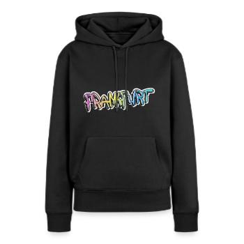 Francfort Allemagne City Graffiti Spray Sprayer - Sweat à capuche Premium bio Femme - noir - Devant - Julia (174cm)