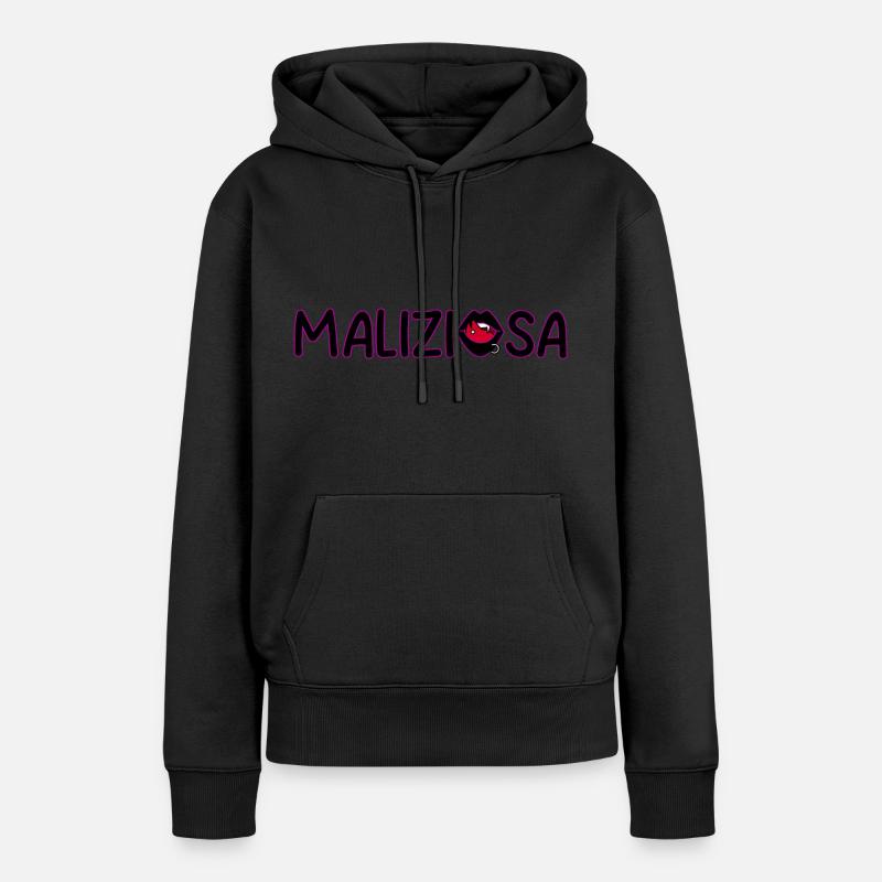 Schelmische dunkle Version - Frauen Premium Bio Hoodie - Schwarz