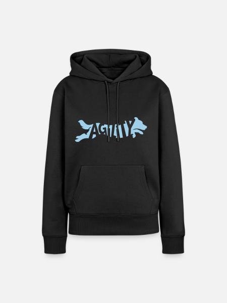 Agility Border Collie - Frauen Premium Bio Hoodie - Schwarz