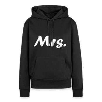 Frau - Frauen Premium Bio Hoodie - Schwarz - Vorne - Julia (174cm)