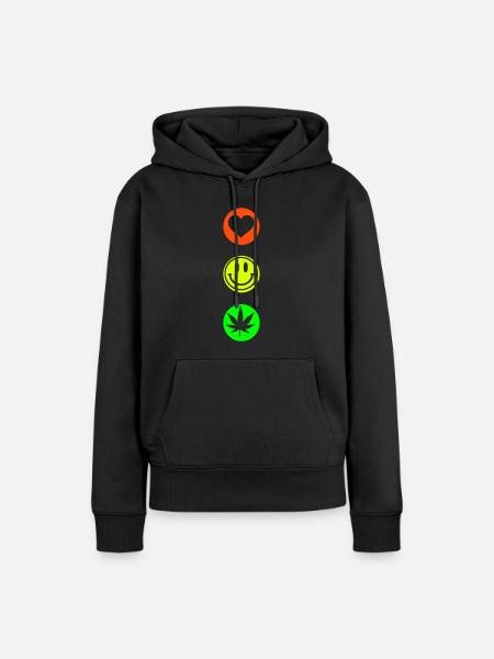 rzhw_ampel_3c - Frauen Premium Bio Hoodie - Schwarz