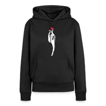 gymnastique rythmique exercices gymnastique au sol - Sweat à capuche Premium bio Femme - noir - Devant - Julia (174cm)