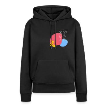 XX couleur design simple - Sweat à capuche Premium bio Femme - noir - Devant - Julia (174cm)