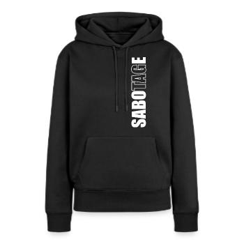 jour de sabotage - Sweat à capuche Premium bio Femme - noir - Devant - Julia (174cm)