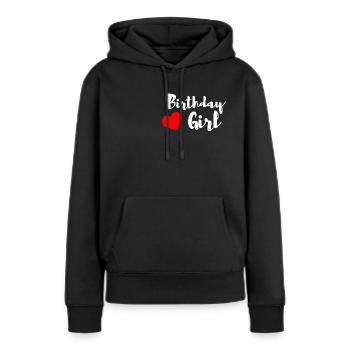 Birthday Girl - Sweat à capuche Premium bio Femme - noir - Devant - Julia (174cm)