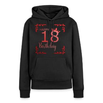 18th birthday - Women’s Premium Organic Hoodie - black - Front - Julia (174cm)