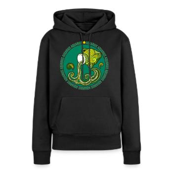 Sternzeichen Wassermann - Frauen Premium Bio Hoodie - Schwarz - Vorne - Julia (174cm)