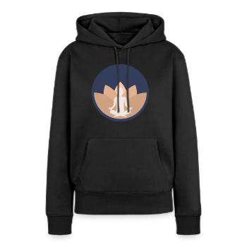 Yoga Yogilates Lotus de méditation sportive - Sweat à capuche Premium bio Femme - noir - Devant - Julia (174cm)