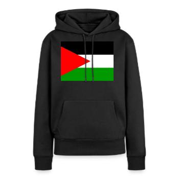 Pavillon de l’Autorité palestinienne (ps) - Sweat à capuche Premium bio Femme - noir - Devant - Julia (174cm)