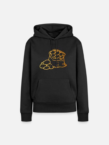 kartoffel sack - Frauen Premium Bio Hoodie - Schwarz