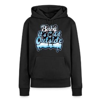 Winter kalt Frost Schnee Baby - Frauen Premium Bio Hoodie - Schwarz - Vorne - Julia (174cm)