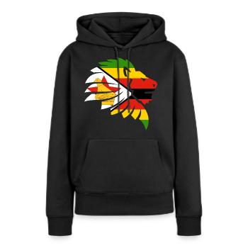 Simbabwe Flagge Zimbabwe Harare Chewa Geschenk - Frauen Premium Bio Hoodie - Schwarz - Vorne - Julia (174cm)