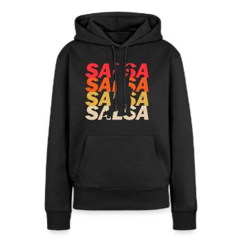 salsa - Sweat à capuche Premium bio Femme - noir - Devant - Julia (174cm)