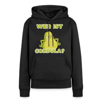 Qui est Cordula Gruen? Chemise de fête Cordula Green - Sweat à capuche Premium bio Femme - noir - Devant - Julia (174cm)