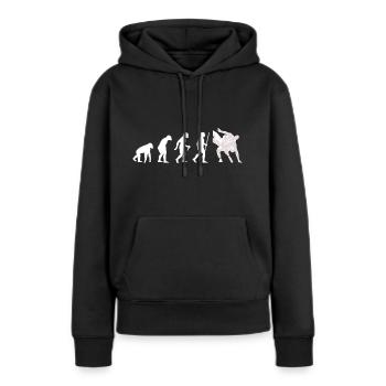 Ringen, Ringer - Frauen Premium Bio Hoodie - Schwarz - Vorne - Julia (174cm)