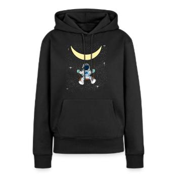 Bist du ein Fan der Astronomie? Ein - Frauen Premium Bio Hoodie - Schwarz - Vorne - Julia (174cm)