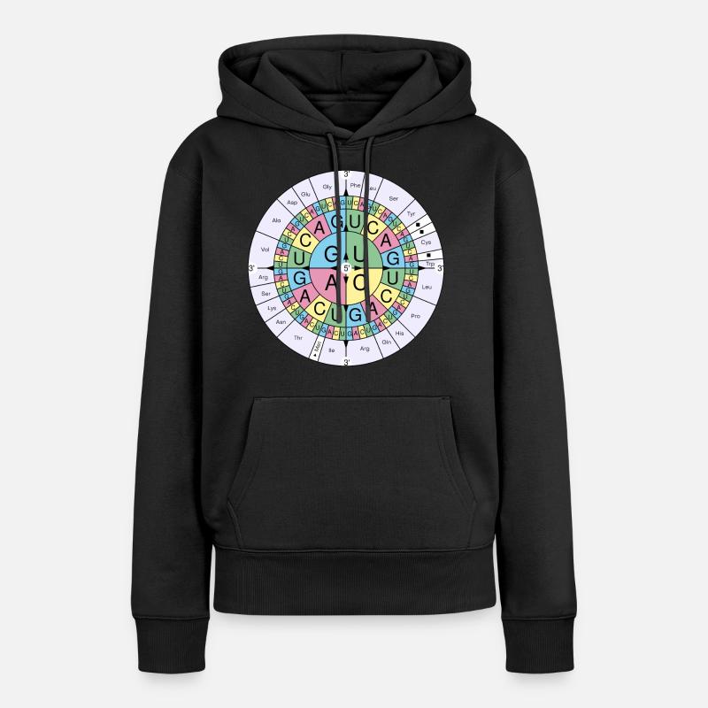 Biochimie RNA codon code soleil - Sweat à capuche Premium bio Femme - noir
