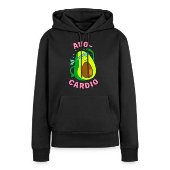 Avo Cardio - Frauen Premium Bio Hoodie - Schwarz - Vorne - Julia (174cm)