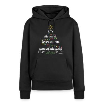 Its The Most Wonderful Time Of The Year, Xmas - Frauen Premium Bio Hoodie - Schwarz - Vorne - Julia (174cm)