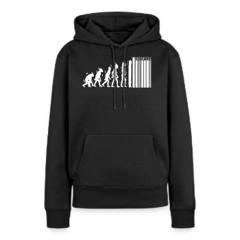 Einzigartiger Evolutionsentwurf für Verbraucher - Frauen Premium Bio Hoodie - Schwarz - Vorne - Julia (174cm)